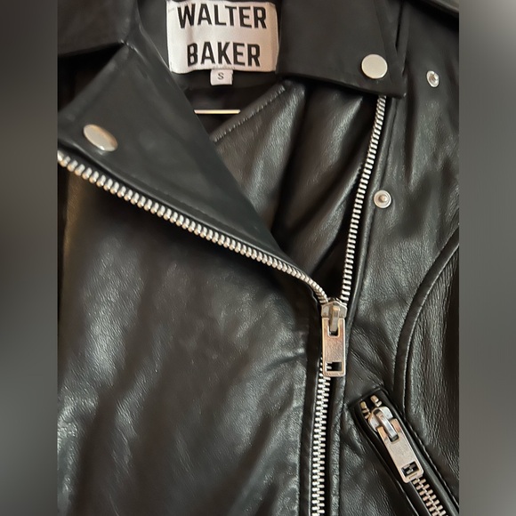 WALTER BAKER LEATHER JACKET, SIZE S, BLACK, PERFECT CONDITION, USED - Picture 3 of 9